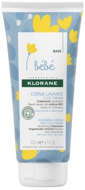 cocooncenter Klorane Baby Cleansing Cream with Cold Cream 200ml