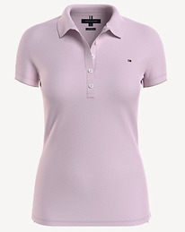 TH SLIM FIT SOLID POLO Cradle Pink