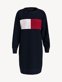 TH FLAG LOGO SWEATER DRESS Desert Sky Multi