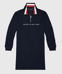 TH MOCKNECK ZIP DRESS Desert Sky Masters Navy