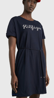 TH ROPE LOGO T-SHIRT DRESS Desert Sky