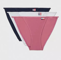 TH MICROFIBER STRING BIKINI 3-PACK Navy Blazer/Grey Dawn/Metro Mauve