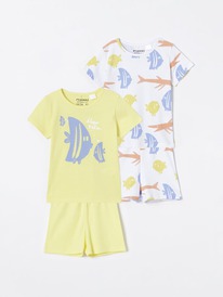 Lefties  PACK DE 2 CONJUNTOS DE PIJAMAS ESTAMPADOS Amarillo Limn
