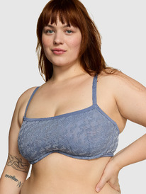 Victoriassecret WINK UNLINED SCOOP BRA Flocked Mesh | Dusty Iris