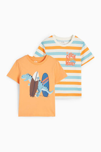 CA Multipack 2er - Surfer-Dino - Kurzarmshirt