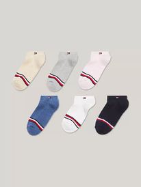 TomH  Signature Stripe Ankle Sock 6-Pack Lucent White / Multi 