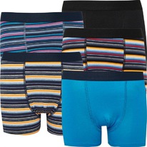 Mandmdirect Kangaroo Poo Boys Stripe Five Pack Boxers Multi