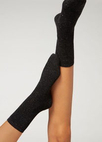 calzedonia Kurze Socken mit Cashmere und Glitzergarn