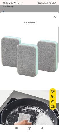 ikea SVAMPIG Schwamm, graugrn