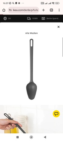 IKEA FULLNDAD Lffel, grau, 33 cm