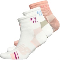 Mandmdirect New Balance Womens Three Pack Impact Ankle Repreve Running Socks Whi