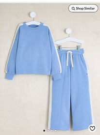 ASDA Billie Faiers Blue Stripe Scuba Sweatshirt and Joggers Set