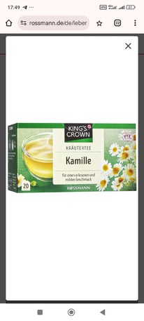 rossmann KINGS CROWN Krutertee Kamille