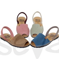 sevashoes Avarca menorquina Damen Ledersandalen 456BLU