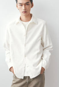  REGULAR FIT MUSLIN SHIRT White