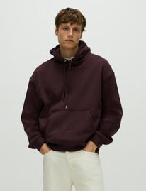 HM LOOSE FIT HOODIE Plum