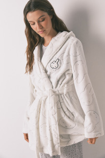 womensecret Womensecret Midi Morgenmantel aus Fleece mit Miffy-Print