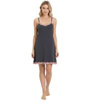 outlet46 schmckendes Damen Nachthemd Pyjama mit zarter Spitze und Schleife
