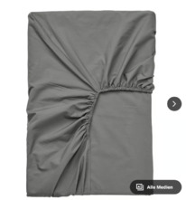 ikea ULLVIDE Spannbettlaken f Matratzenauflage, grau